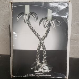 Godinger Silver Palm Tree Candle Holder